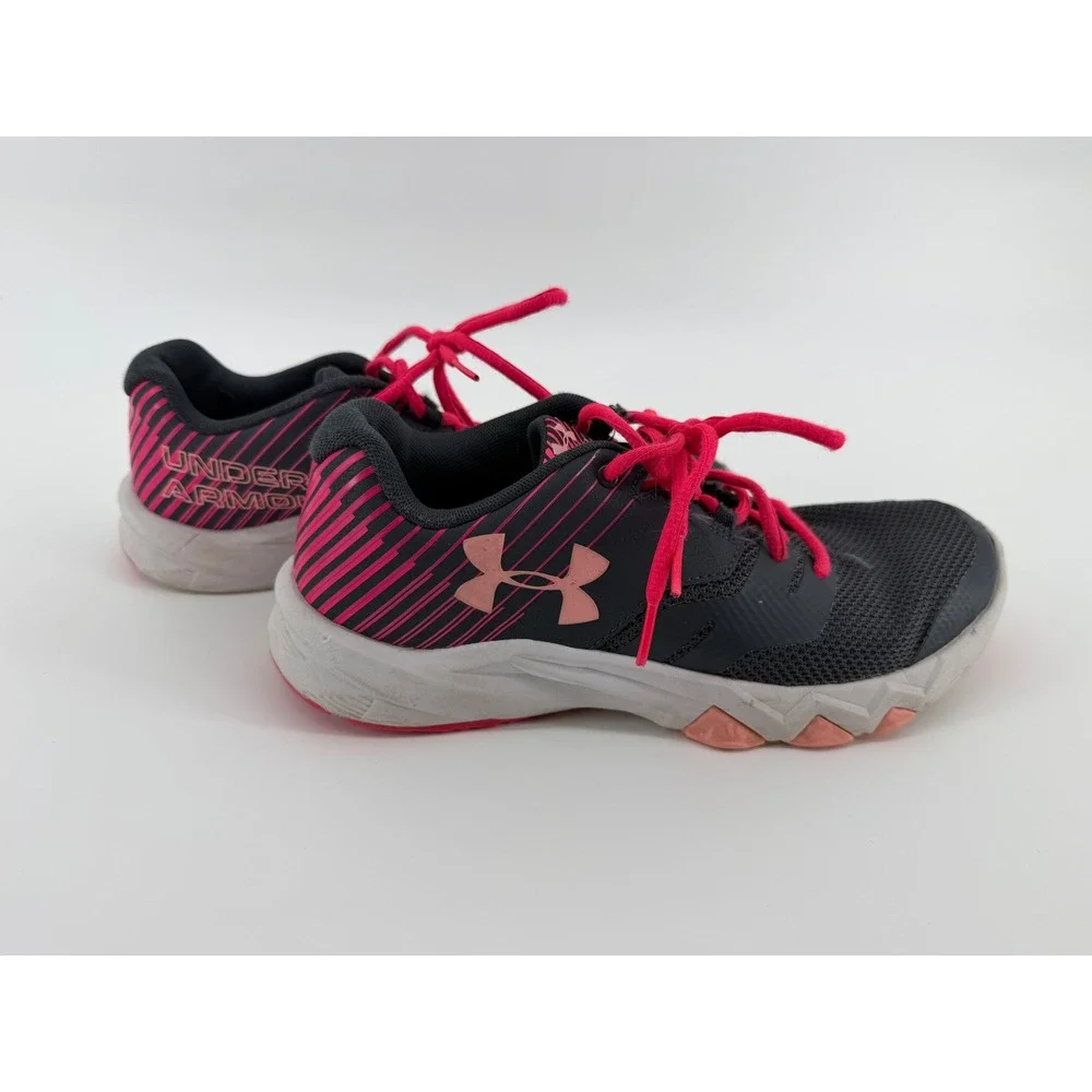 Under Armour Prime Girl's Running Shoes‎ Grey Pink 3019797-101 Size 6.5Y